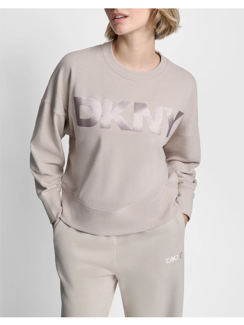 dkny dp6t1561 logo φουτερ dkny dp6t1561-ota biege