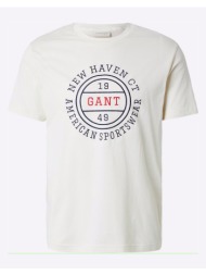 gant μπλουζα κμ graphic ss tshirt 3g2003403-130 cream