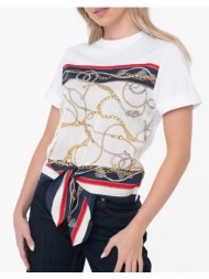 guess by marciano kalila knotted tshirt μπλουζα γυναικειο 6rgi006285a-twht white