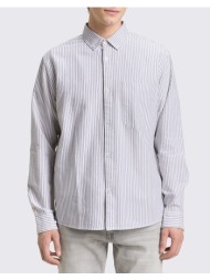 tom tailor relaxed striped πουκαμισο ανδρικο 1049377-39052 ecru