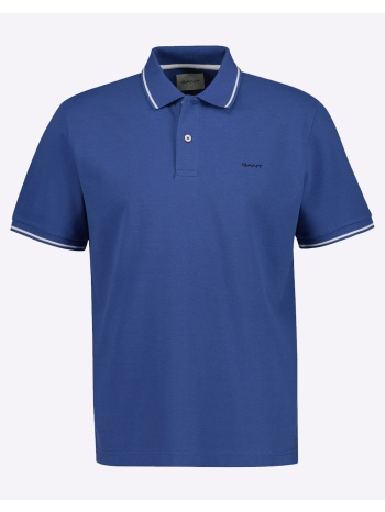 gant μπλουζα κμ tipping ss pique polo 3g2062034-442 blue