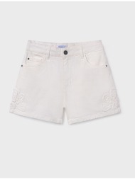 mayoral παντελονι κοντο καπαρτινε φαντ 06204-051 ecru