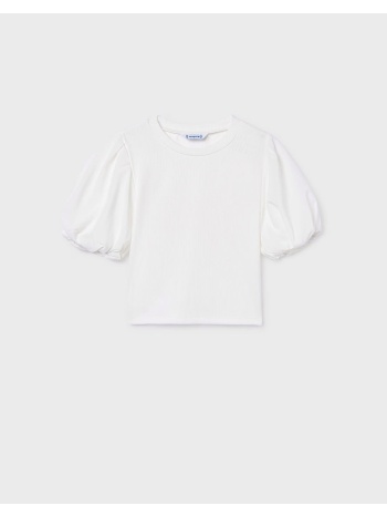 mayoral μπλουζα κοντομανικη καναλε συν 06001-091 ecru