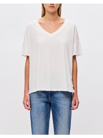 dirty laundry oversized v-neck t-shirt dlwt000131-white