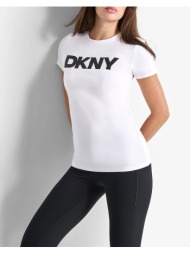 dkny dp5t9923 logo μπλουζακι κοντομανικο dkny dp5t9923-whb white