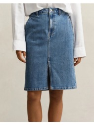 gant φουστα denim pencil skirt 3gw4400220-970 denimblue