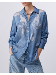 liu jo denim_ua6c12_camicia digital πουκαμισο γυναικειο ua6343t5958-79044 denimblue
