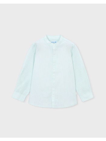 mayoral πουκαμισο μακρυμανικο μαο ριγε 03121-043 turquoise