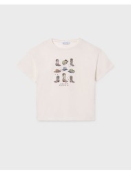 mayoral μπλουζα κοντομανικη σχεδιο 06005-089 biege