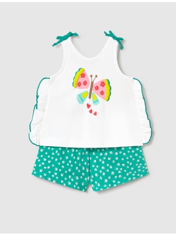 mayoral σετ σορτς σταμπωτο 01210-066 green