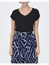 only onlrilla s/s v-neck top jrs 15315776-black black