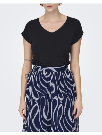 only onlrilla s/s v-neck top jrs 15315776-black black