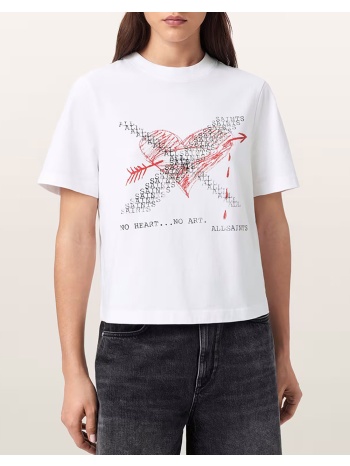 all saints heartache lisa tee w081je-white white