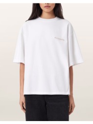 all saints tempus amelie tee w139je-optic white white