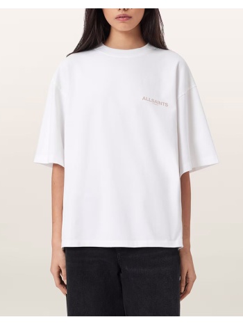 all saints tempus amelie tee w139je-optic white white