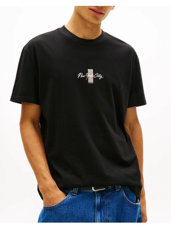 tommy jeans tjm reg sign block ss tee ext dm0dm22532-bds