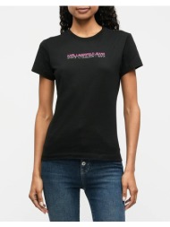 karl lagerfeld jeans klj slim ss reflection tee b1w17053-999 black