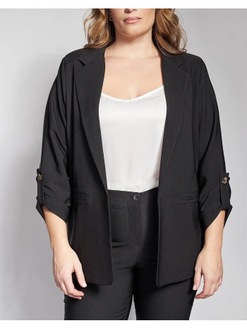 parabita σακάκι κρεπ με γυριστά μανίκια 012610709393-002