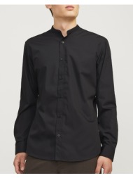 jack&jones jjjoe shirt ls plain mao 12205921-black black