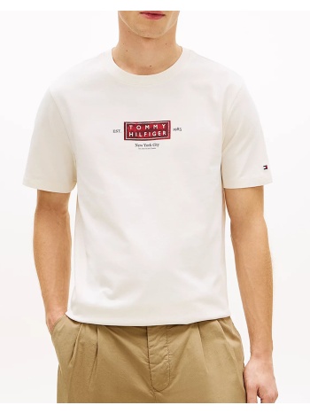 tommy hilfiger heritage label tee mw0mw42392-z00 ivory