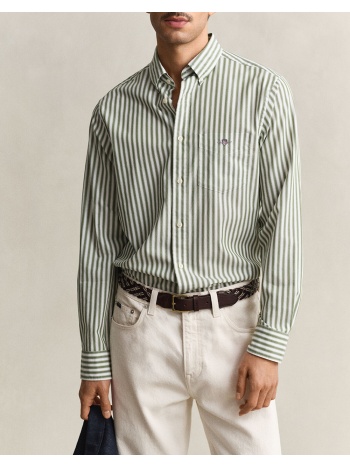 gant υποκαμισο μμ reg classic poplin stripe shirt