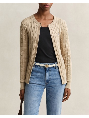 gant ζακετα πλεκτη stretch cotton cable cardigan