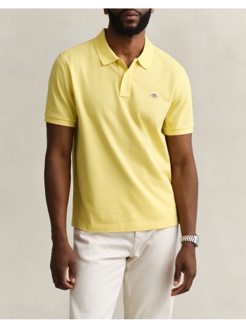 gant μπλουζα κμ reg shield ss pique polo 3g2210-1-714 yellow