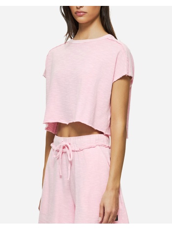 dirty laundry relaxed raw cut t-shirt dlwt000148-bubblegum