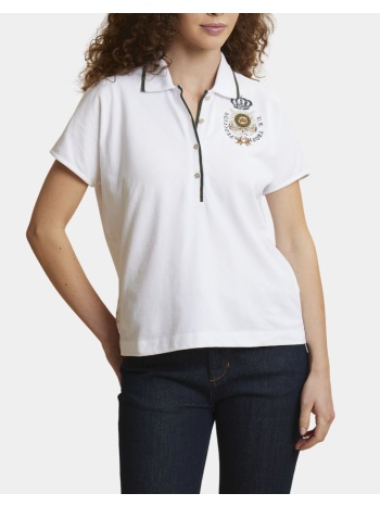 la martina μπλουζα πολο κμ woman polo s/s piquet stretch