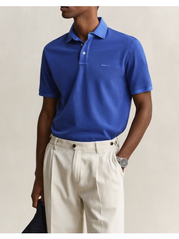 gant μπλουζα κμ sunfaded ss polo 3g2014057-417 royalblue