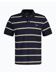 gant μπλουζα κμ striped ss polo 3g2014094-433 darkblue