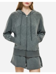 dirty laundry regular raglan fullzip dlwf000061-vintage grey darkgray