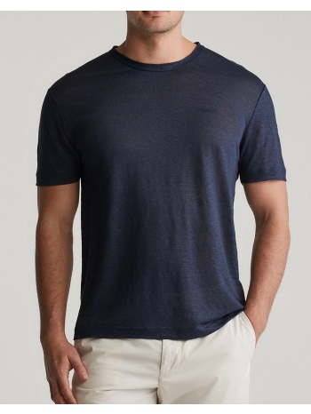 gant μπλουζα κμ linen ss t-shirt 3g2003318-433 darkblue