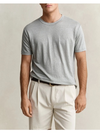 gant μπλουζα κμ linen ss t-shirt 3g2003318-10 lightgray