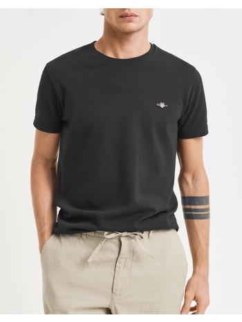 gant μπλουζα κμ slim pique ss t-shirt 3g2013033-5 black