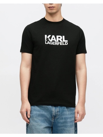karl lagerfeld t-shirt crewneck 755780-561235-910 totalblack