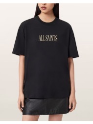 all saints cora etta tee w033je-black black