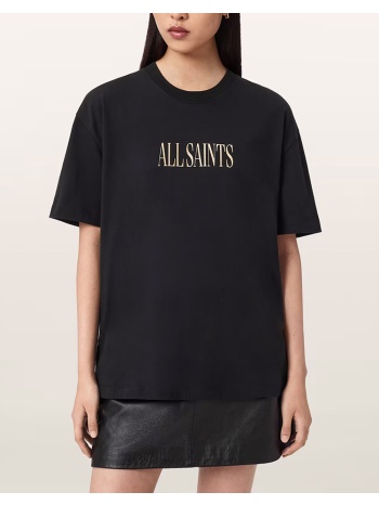 all saints cora etta tee w033je-black black