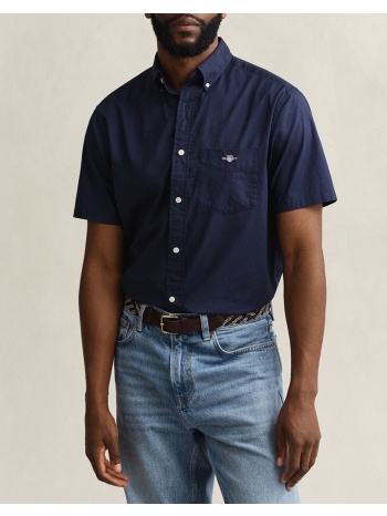 gant υποκαμισο κμ reg poplin ss shirt 3g3000101-410 navyblue