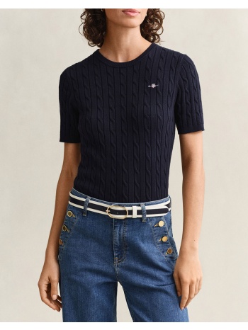 gant πουλοβερ κμ stretch cotton cable ss c-neck