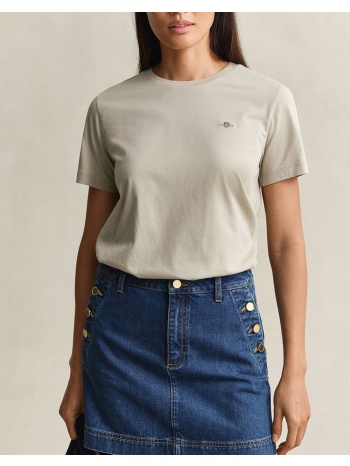 gant μπλουζα κμ reg shield ss t-shirt 3gw4200200-3 khaki