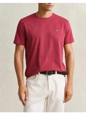 gant μπλουζα κμ reg shield ss t-shirt 3g2003184-609 bordeux