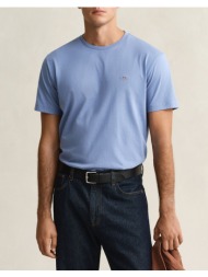 gant μπλουζα κμ reg shield ss t-shirt 3g2003184-430 earthblue
