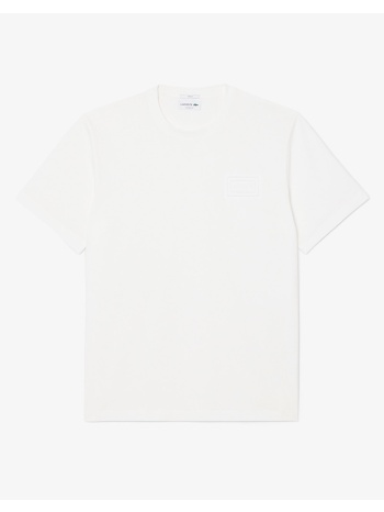 lacoste μπλουζα κμ tee-shirt ss 3th0753-70v offwhite