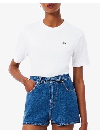 lacoste μπλουζα κμ tee-shirt ss 3tf7215-001 white