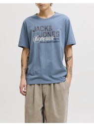 jack&jones jjelogo tee ss o-neck 2 col ss26 sn 12288016-blue mirage skyblue