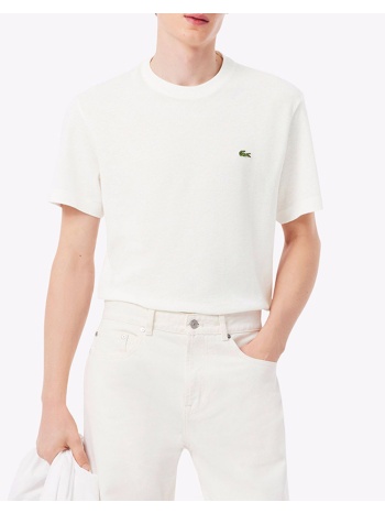 lacoste μπλουζα κμ tee-shirt ss 3th0629-70v offwhite