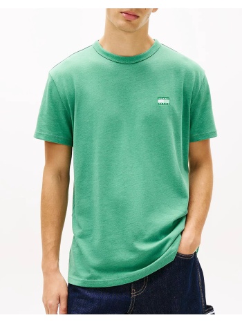 tommy jeans tjm reg badge tee ext dm0dm22667-l5y green
