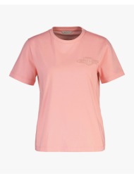 gant μπλουζα κμ reg tonal shield ss t-shirt 3gw4202589-663 pink