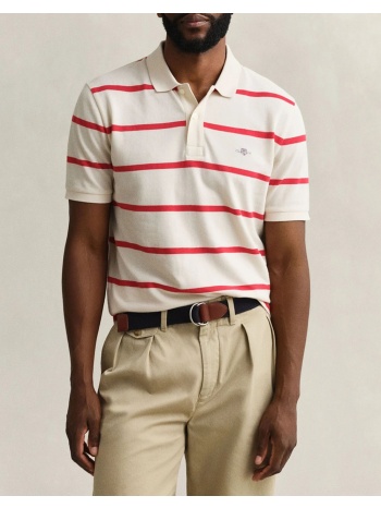 gant μπλουζα κμ striped ss polo 3g2014094-119 mixed